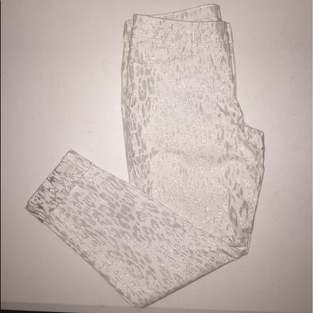White Cheetah Guess Skinny Jeans